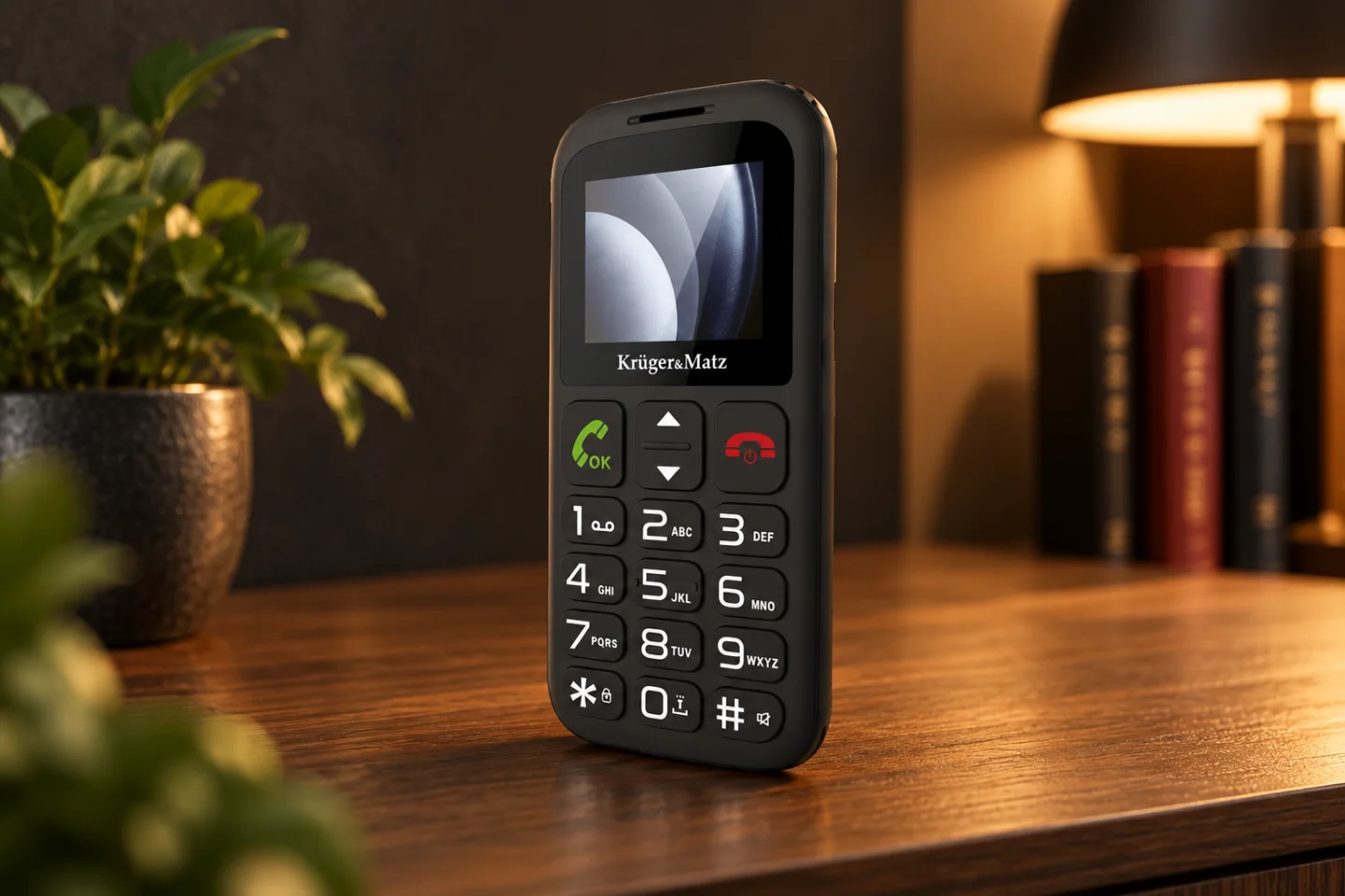 Telefon GSM pentru seniori Kruger&Matz, cu buton SOS
