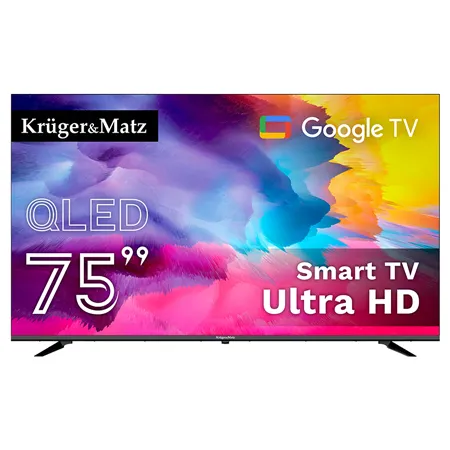 Google Smart TV Qled 75INCH 191CM H265 HEVC Kruger&Matz