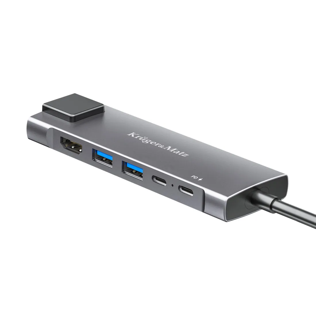 Adaptor Hub USB Tip C HDMI/2X USB3.0/2X USB Tip C/RJ45