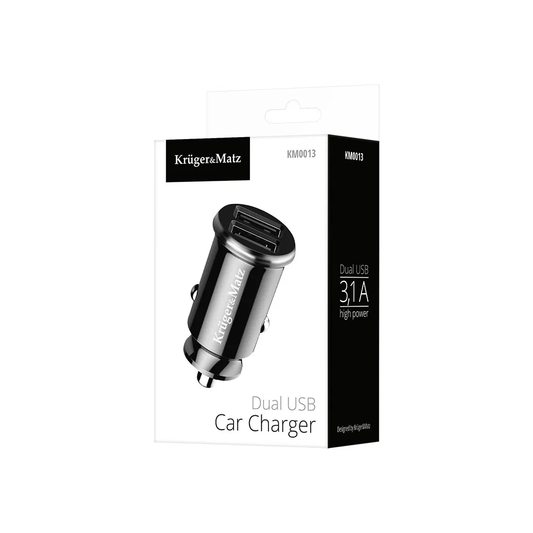 Incarcator Auto USB Dual 3.1A si 1A Kruger&Matz