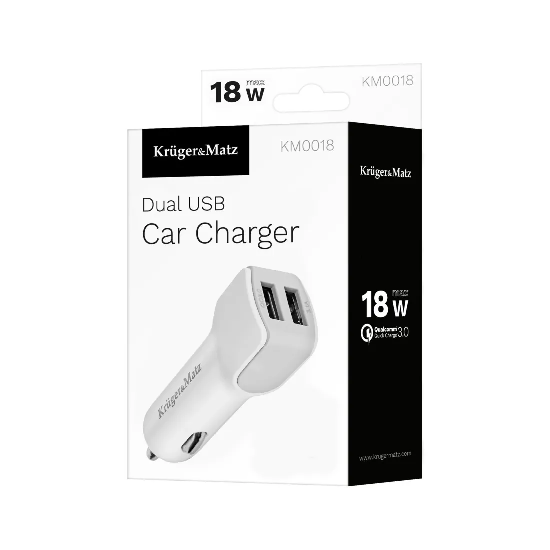 Incarcator Auto USB Dual 2.1A si 1A K&M