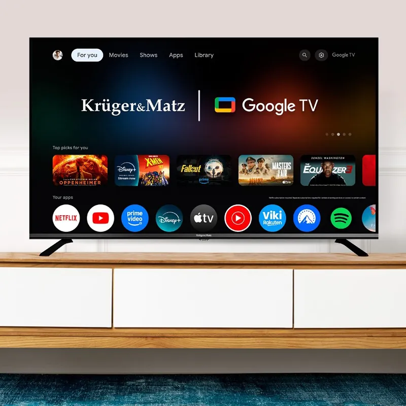 Google Smart TV 5.0 50 Inch 126CM H265 HEVC Kruger&Matz