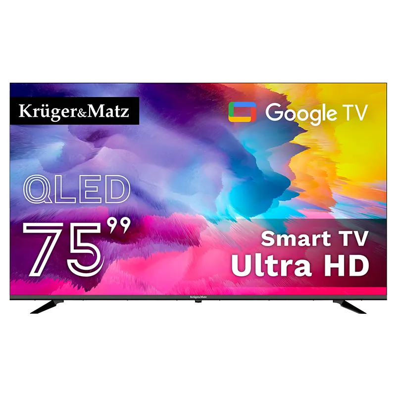 Google Smart TV Qled 75INCH 191CM H265 HEVC Kruger&Matz