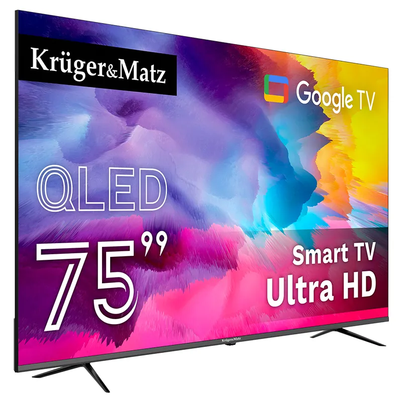 Google Smart TV Qled 75INCH 191CM H265 HEVC Kruger&Matz