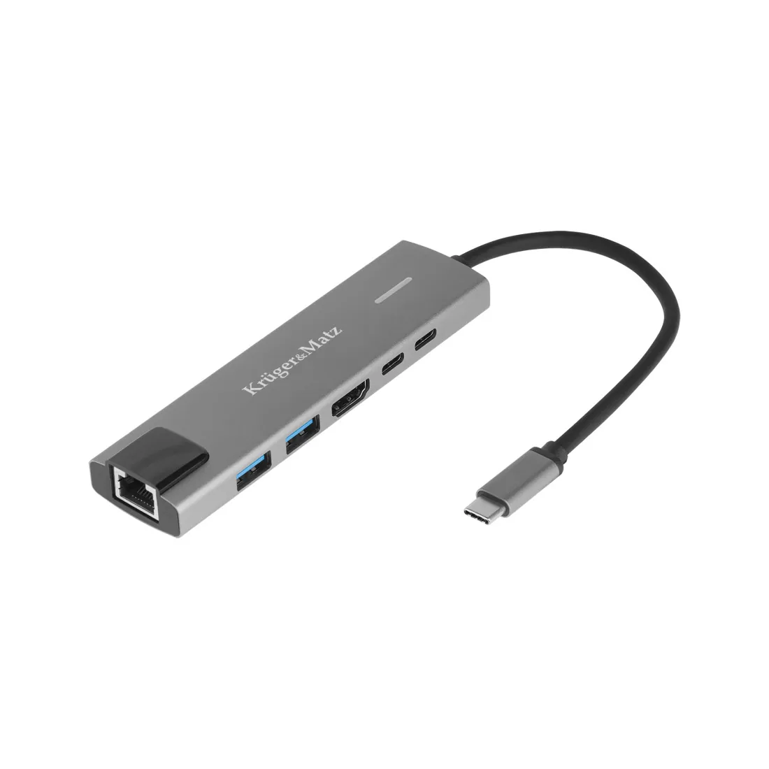 Adaptor Hub USB Tip C HDMI/2X USB3.0/2X USB Tip C/RJ45