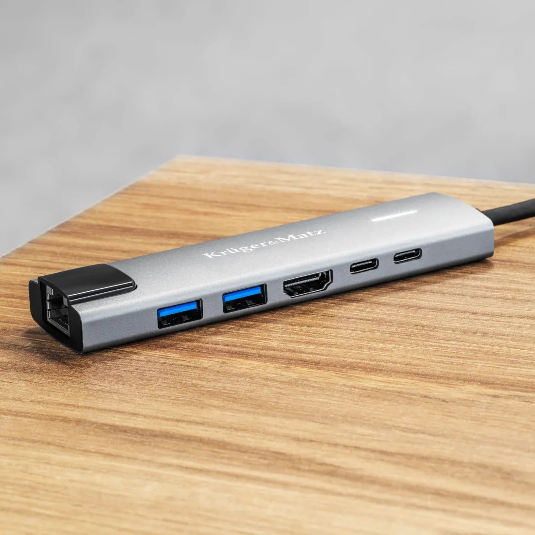 Adaptor Hub USB Tip C HDMI/2X USB3.0/2X USB Tip C/RJ45