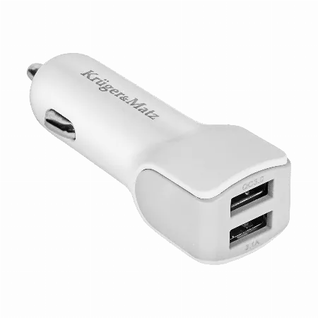 Incarcator Auto USB Dual 2.1A si 1A K&M