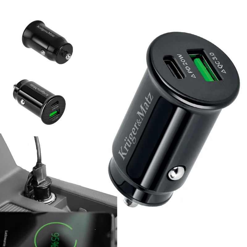 Incarcator Auto 2XUSB 3.1A QC 3.0 PD K&M