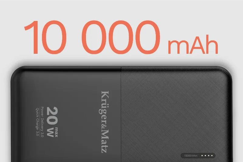 Power Bank 10000MAH Li-Pol QC /PD Kruger&Matz