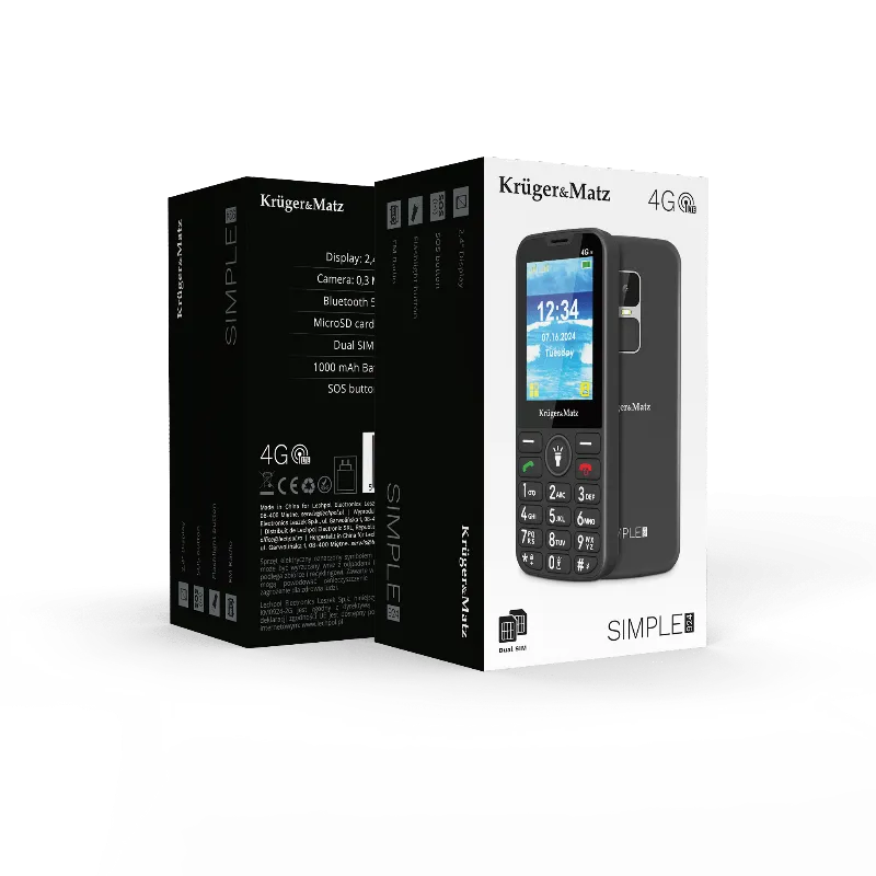 Telefon GSM Seniori 4G Buton SOS Kruger&Matz