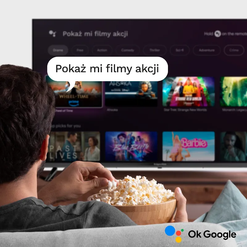 Google Smart TV 43 Inch 108CM H265 HEVC Kruger&Matz