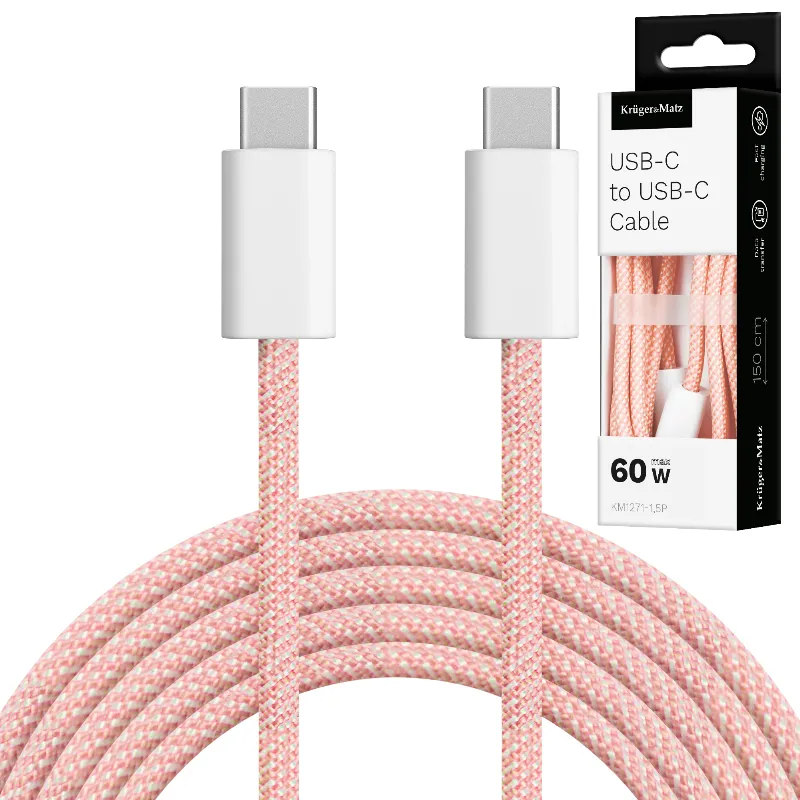 Cablu USB Tip C - USB Tip C 60 W 1.5 M Kruger&Matz