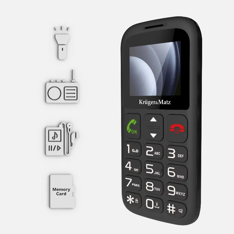 Telefon GSM Seniori Buton SOS Kruger&Matz