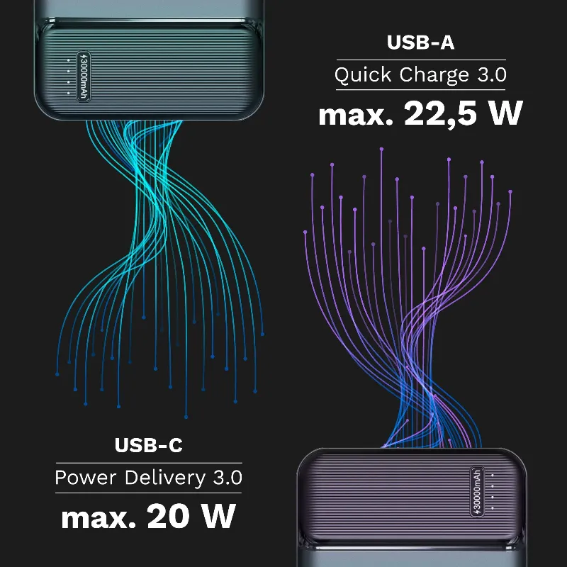 Power Bank 30000MAH Li-Pol Kruger&Matz