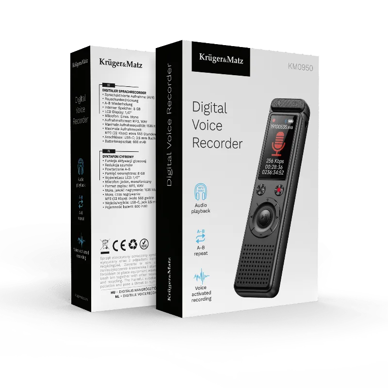 Reportofon Digital 8GB 600MAH Kruger&Matz