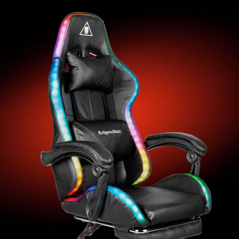 Scaun Gaming Gx-150 Negru LED Masaj Kruger&Matz