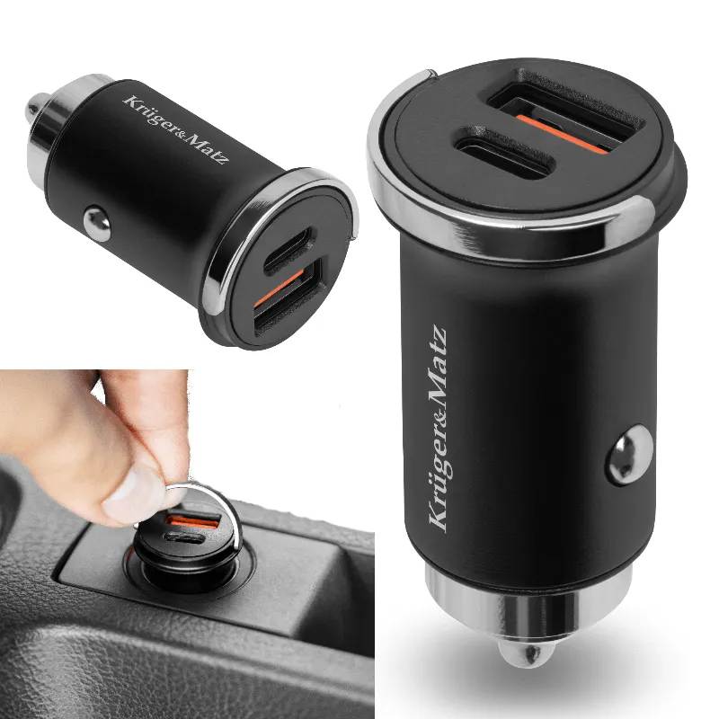 Incarcator Auto USB / Type C QC PD 30W Kruger&Matz