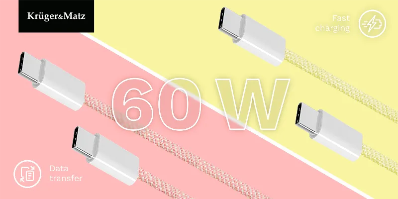 Cablu USB Tip C - USB Tip C 60 W 1.5 M Kruger&Matz