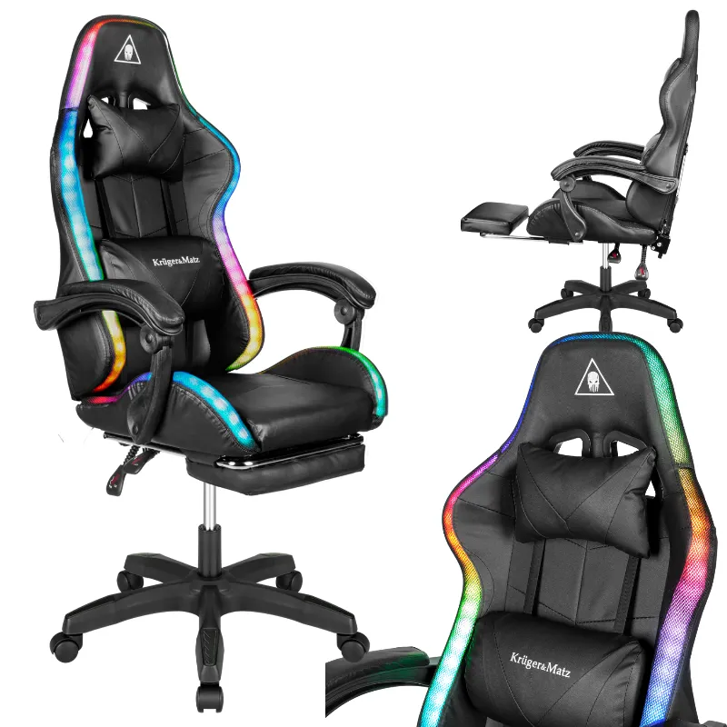 Scaun Gaming Gx-150 Negru LED Kruger&Matz