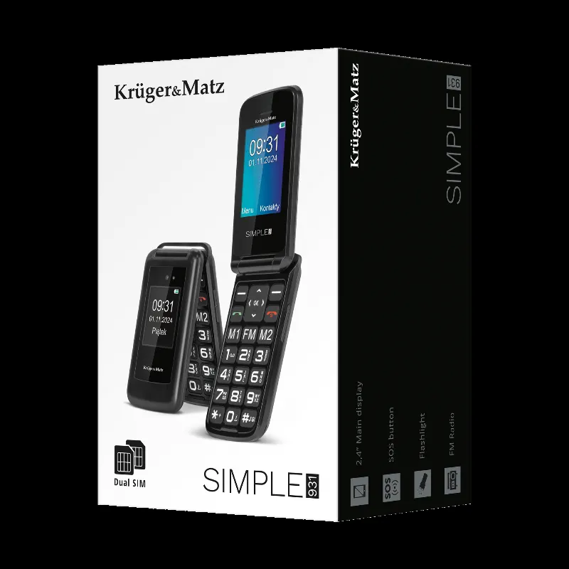 Telefon GSM Seniori Buton SOS 931 Kruger&Matz