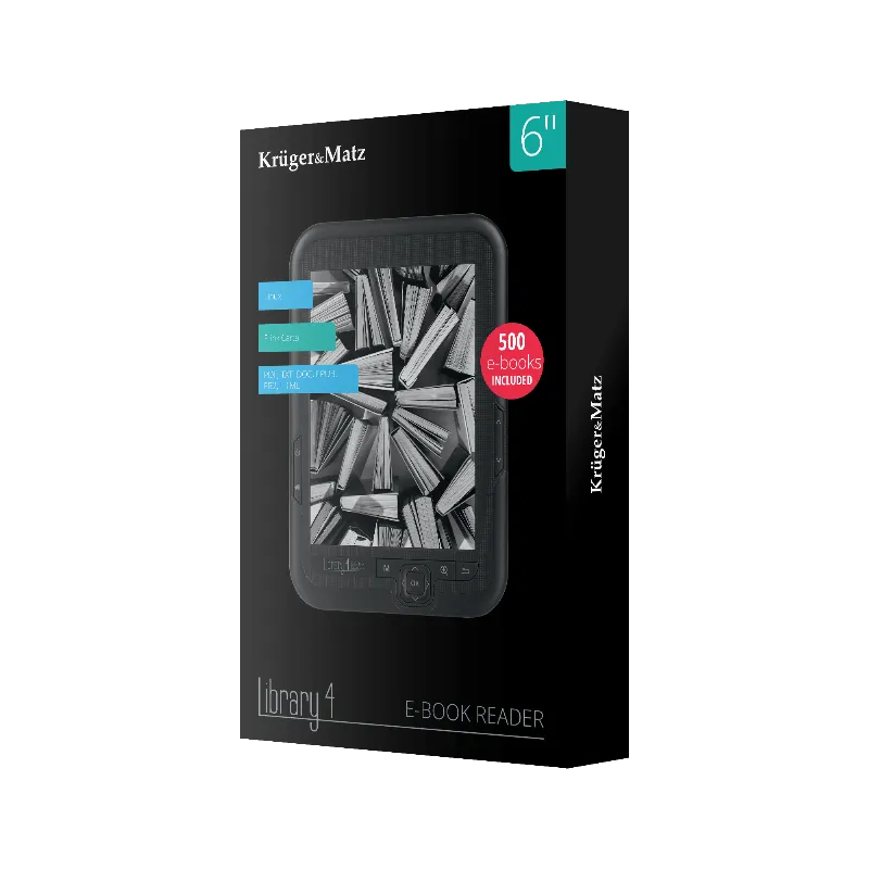Ebook Reader 6 Inch E-Ink Library 4 Kruger&Matz