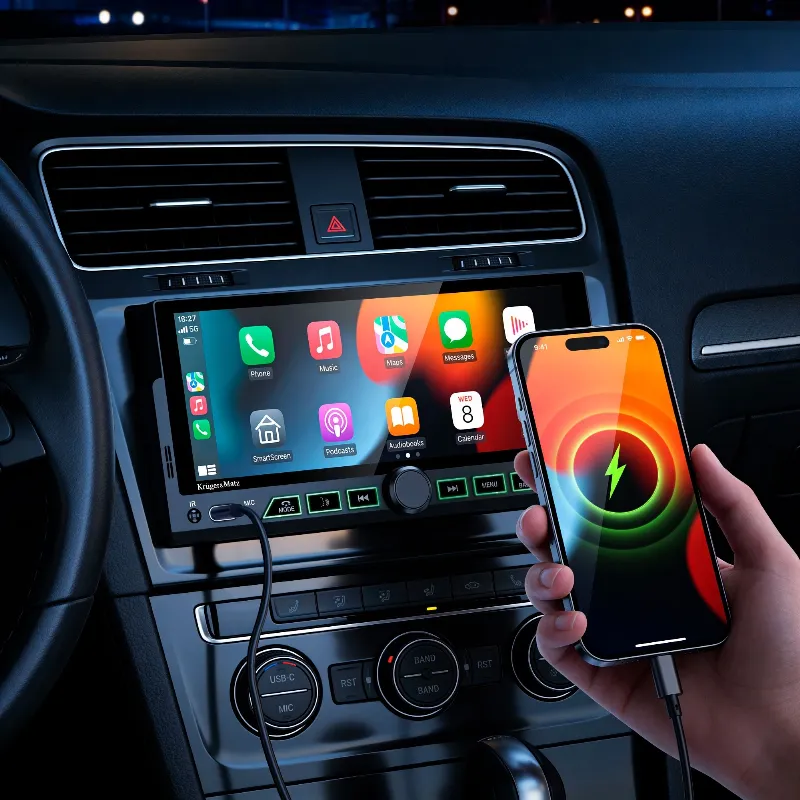 Player Auto 1 din 4X60W Carplay Androidauto Kruger&Matz