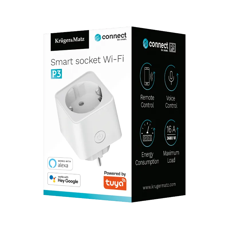 Priza Smart Wifi Connect P3 Tuya Kruger&Matz