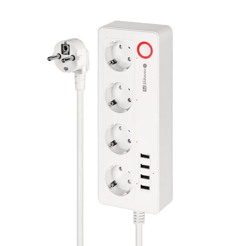 Prelungitor Smart 4 Prize Schuko 4 USB Connect P6 Tuya
