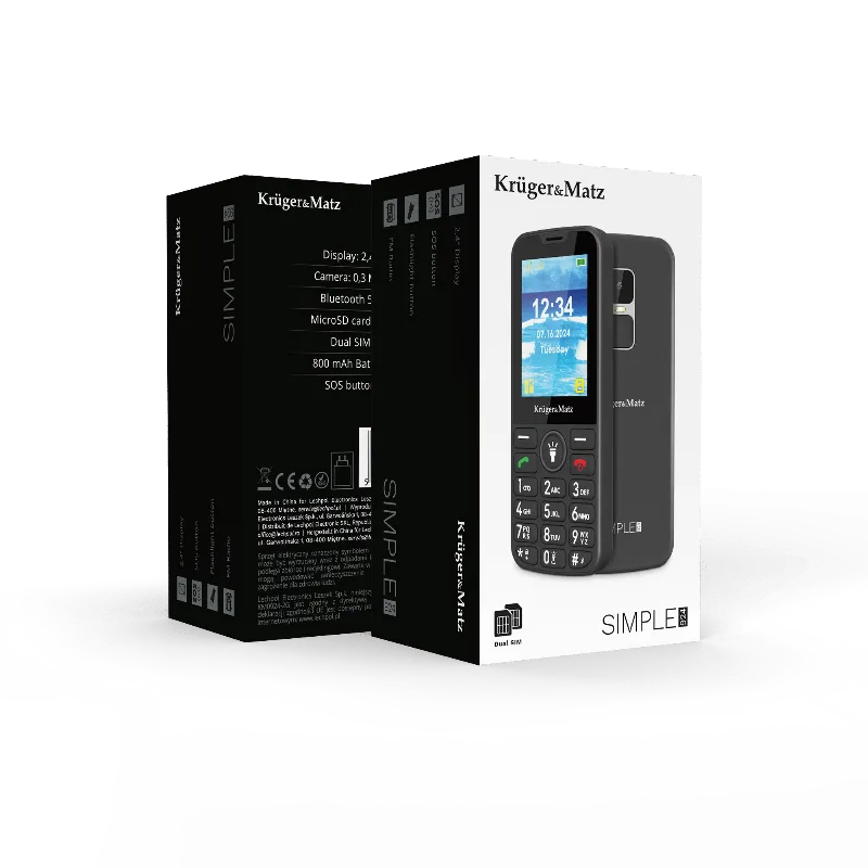 Telefon GSM Seniori 2G Buton SOS Kruger&Matz