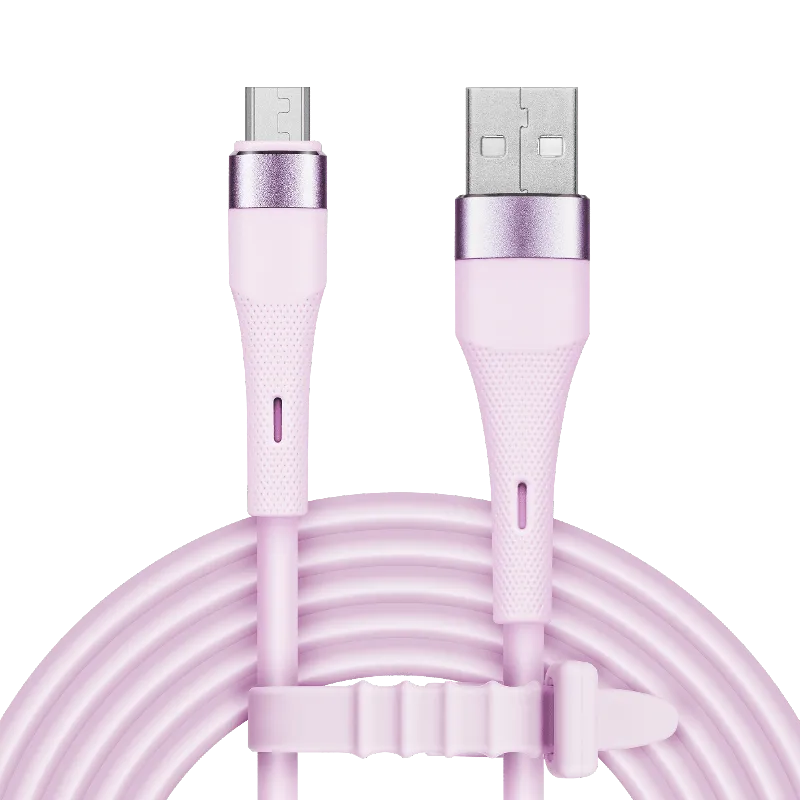 Cablu Silicon USB-Micro USB 1M Basic Kruger&Matz