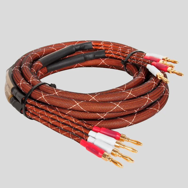 Set Cablu Difuzor Mufe Banana X2 Cupru 15AWG 5M K&M