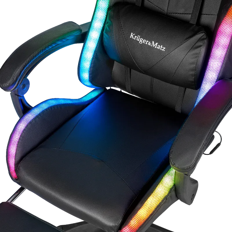 Scaun Gaming Gx-150 Negru LED Kruger&Matz