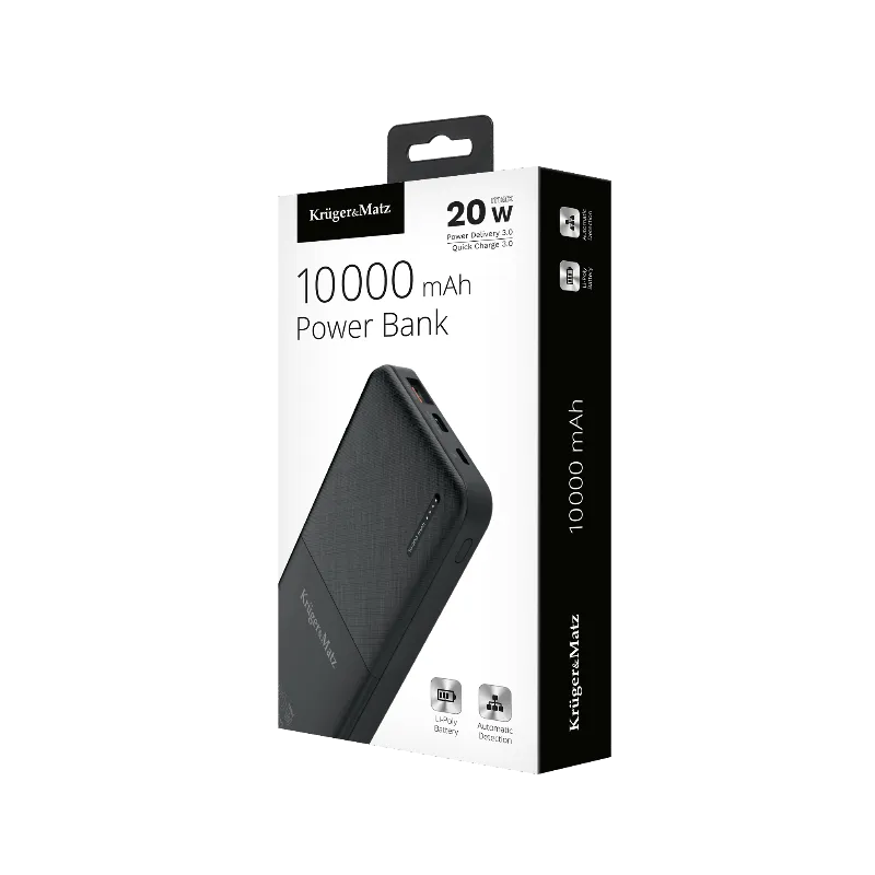 Power Bank 10000MAH Li-Pol QC /PD Kruger&Matz