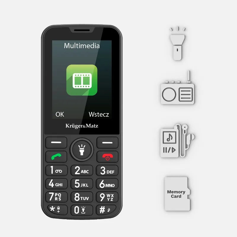 Telefon GSM Seniori 2G Buton SOS Kruger&Matz