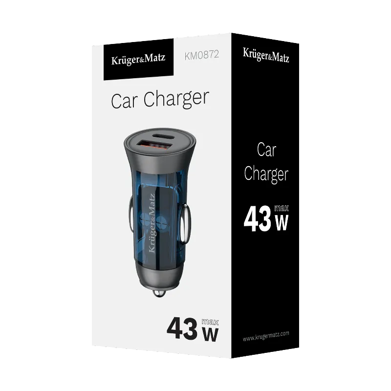 Incarcator Auto USB / Type C QC PD 45W Kruger&Matz