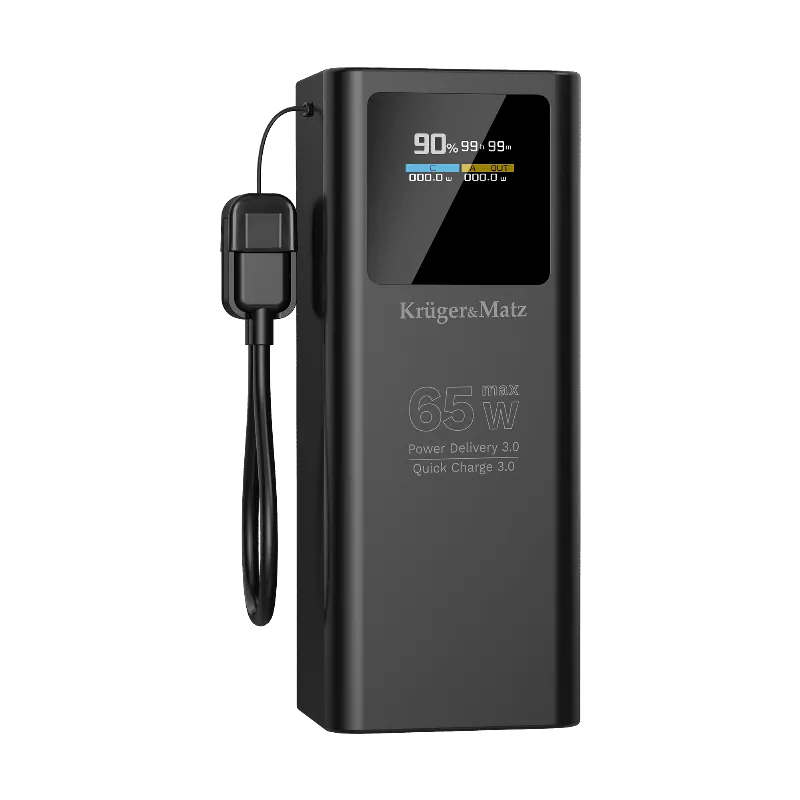 Power Bank 20000 MAH Li-Ion 65W QC PD Kruger&Matz