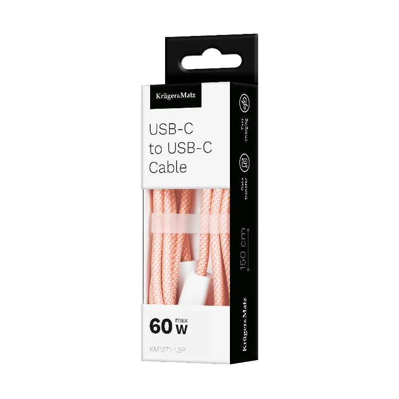 Cablu USB Tip C - USB Tip C 60 W 1.5 M Kruger&Matz