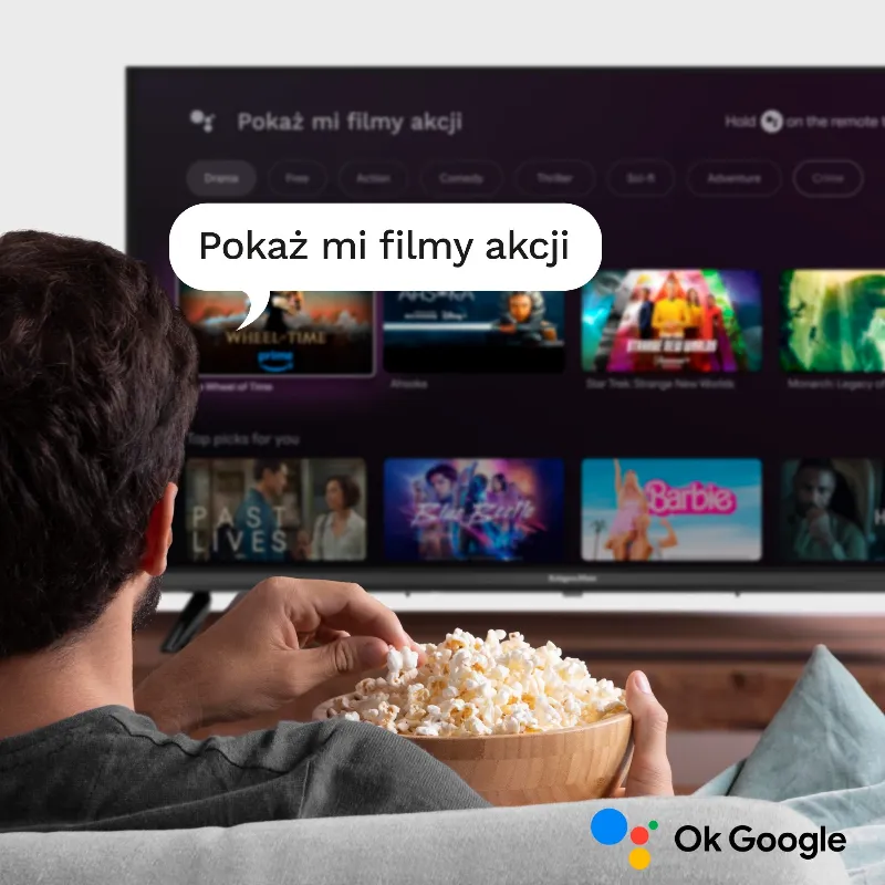 Google Smart TV 32 Inch 81CM H265 HEVC Kruger&Matz
