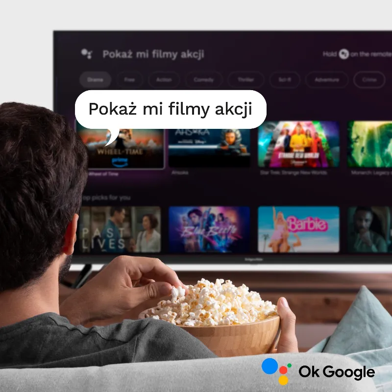 Google Smart TV 5.0 40 Inch 101CM H265 HEVC Kruger&Matz