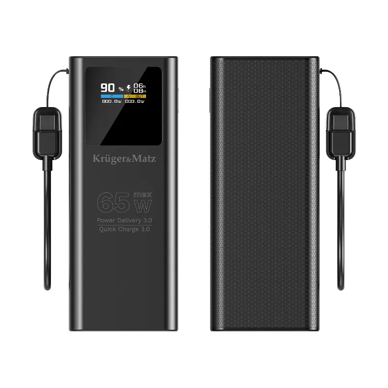 Power Bank 20000 MAH Li-Ion 65W QC PD Kruger&Matz