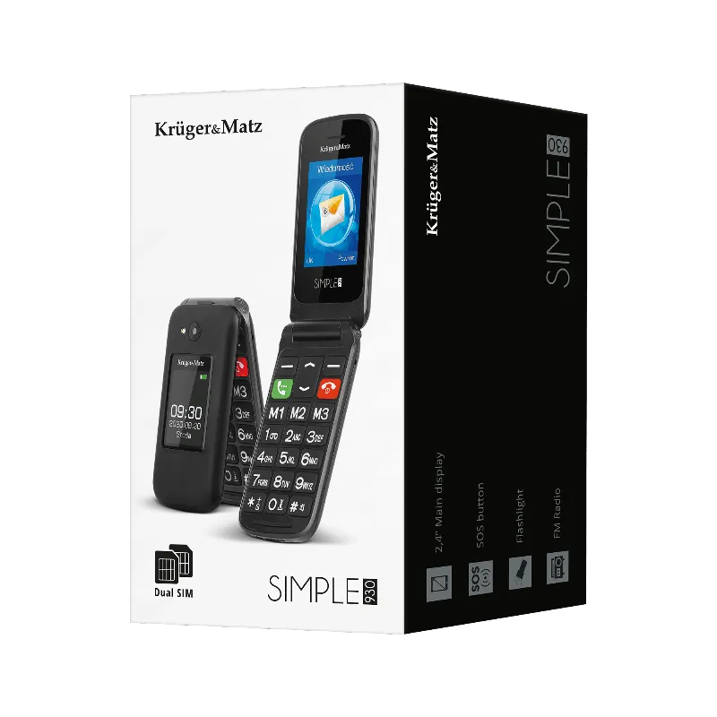 Telefon GSM Seniori Buton SOS 930 Kruger&Matz