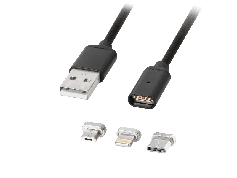 Cablu USB Magnetic Micro USB / Lightning 1M