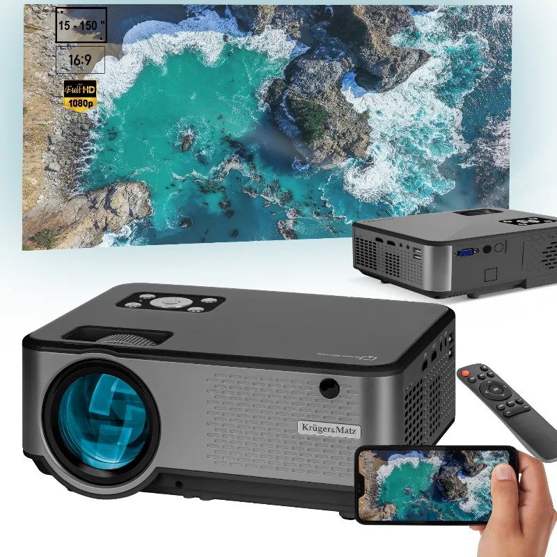 Videoproiector Fullhd Wifi LED Home V-LED60 Kruger&Matz