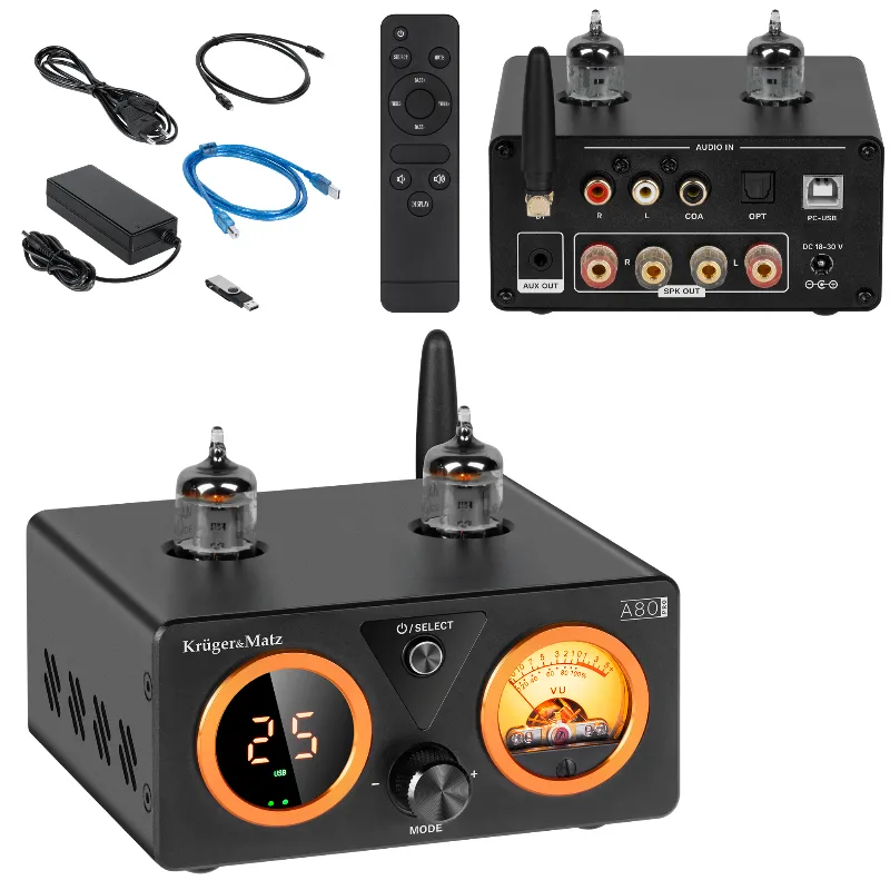 Amplificator Stereo Lampi 2X100W A80 Pro Kruger&Matz