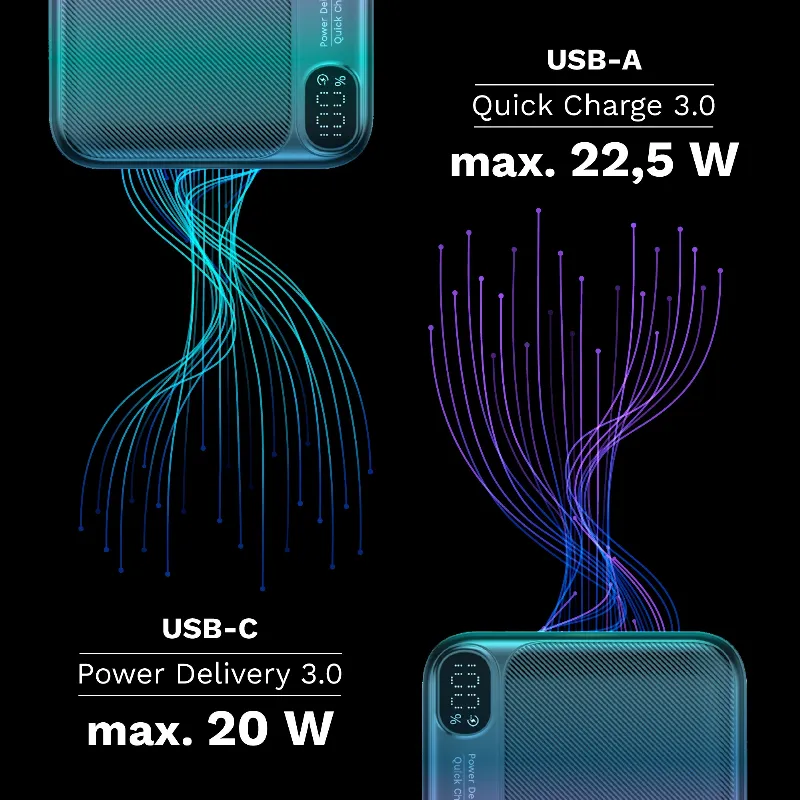 Power Bank 40000MAH Li-Ion QC PD Kruger&Matz