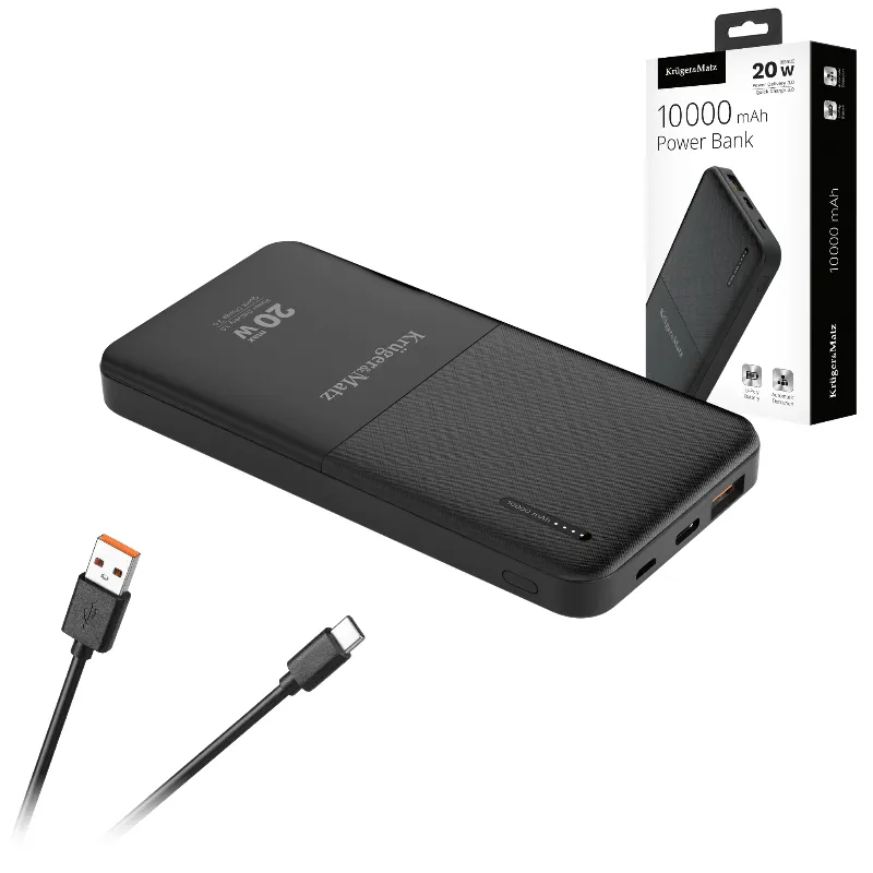 Power Bank 10000MAH Li-Pol QC /PD Kruger&Matz