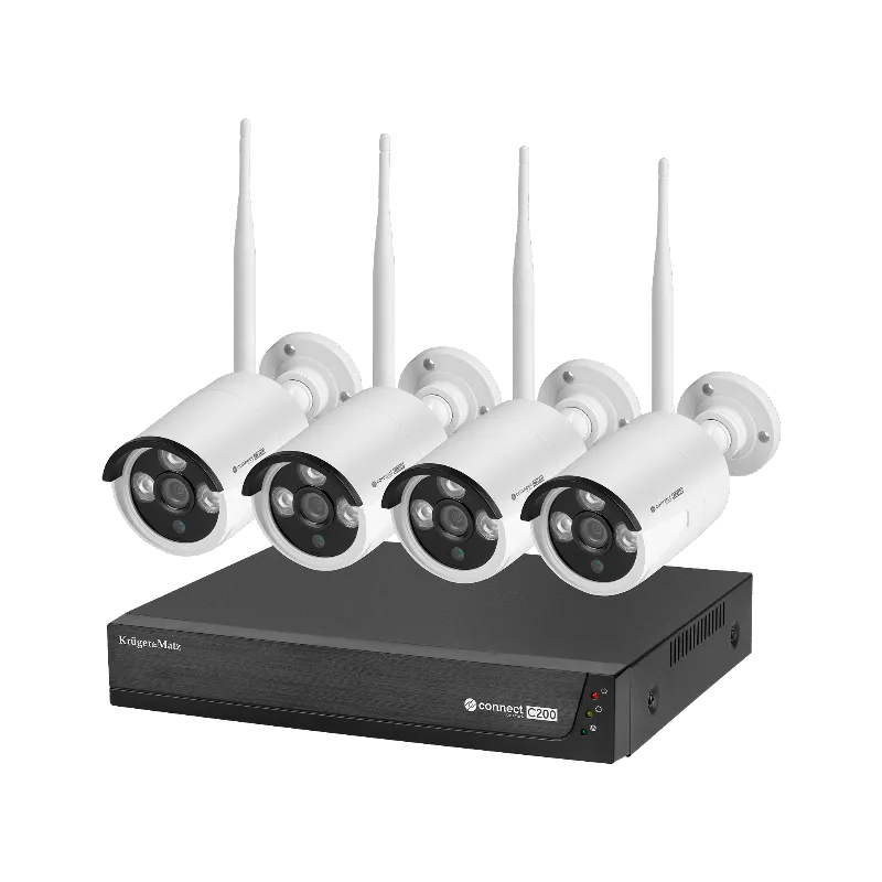 Set NVR Supraveghere Video Wifi 4 Camere Tuya C200
