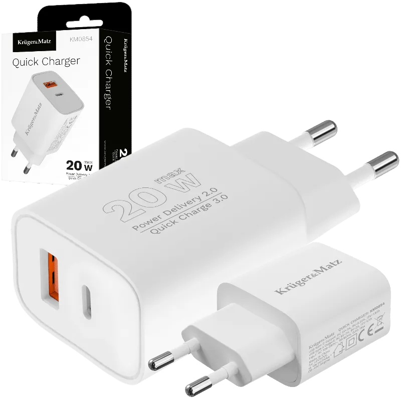 Incarcator Retea Gan PD 2.0 QC 3.0 20W Kruger&Matz