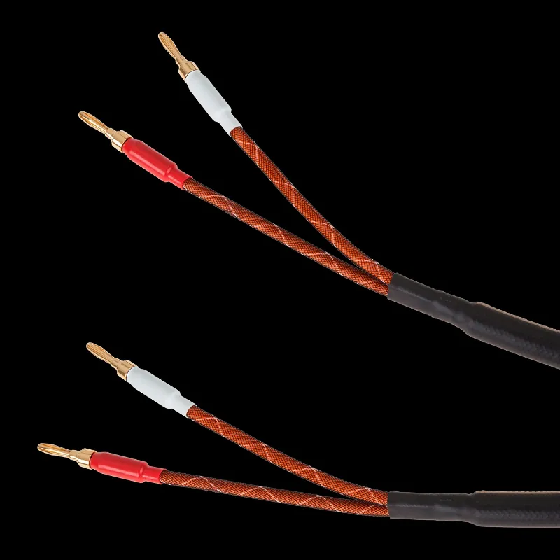 Set Cablu Difuzor Mufe Banana X2 Cupru 15AWG 5M K&M