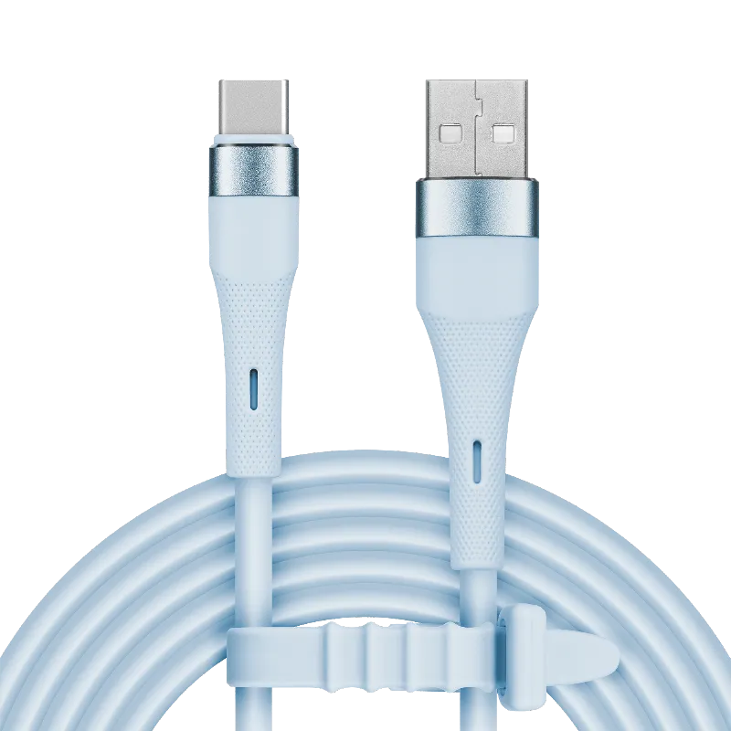 Cablu Silicon USB-USB Type C 1M Basic Kruger&Matz